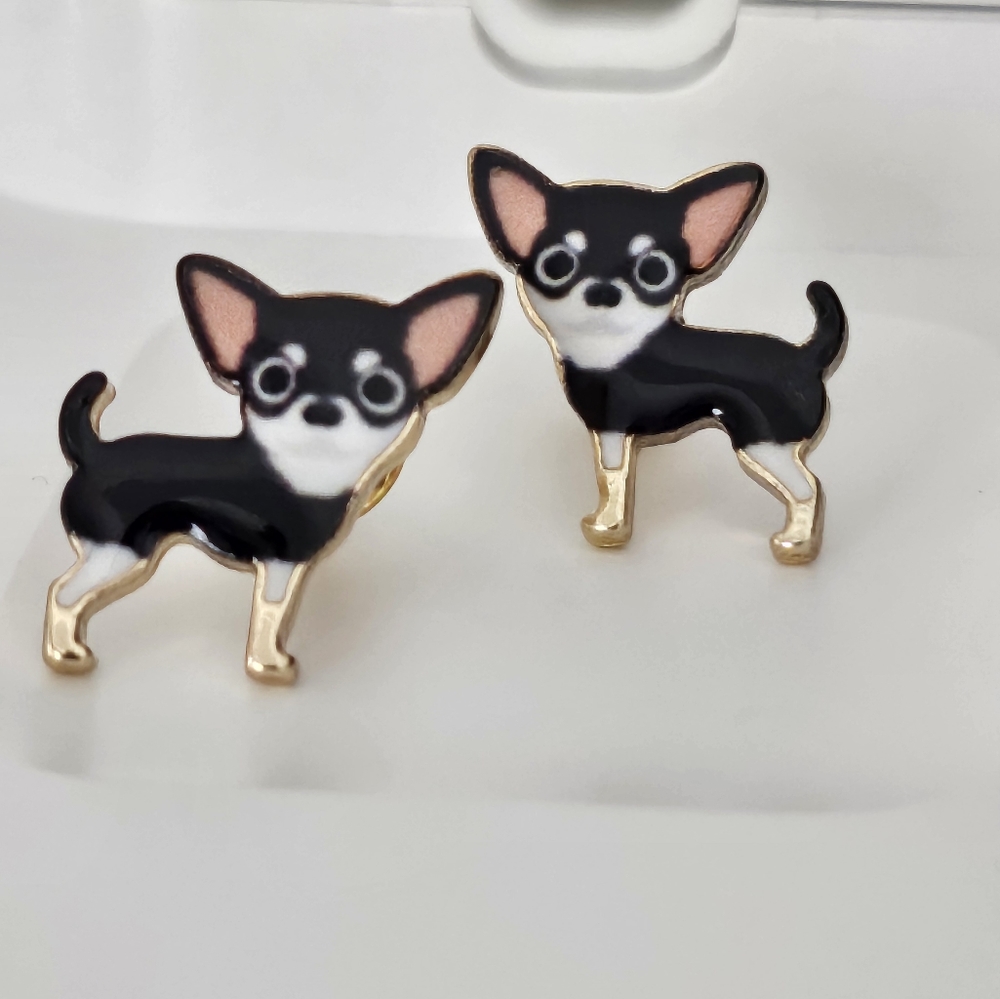 Chihuahua stud earrings